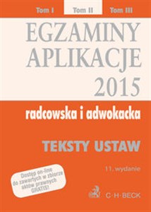 Bild von Egzaminy Aplikacje radcowska i adwokacka Tom 2 Teksty Ustaw 2015