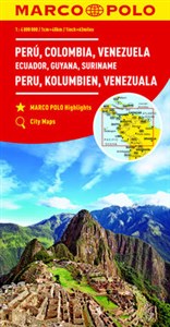 Obrazek Peru Kolumbia Wenezuela Ekwador Gujana Surinam 1:4 000 000