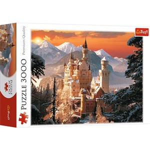 Obrazek Puzzle Zimowy zamek Neuschwanstein, Niemcy 3000
