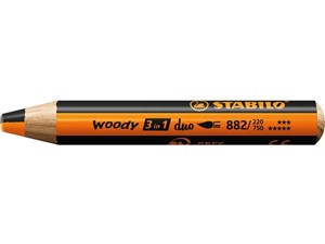 Obrazek Kredka Woody 3w1 Duo pomarańcz/czarny (5szt)