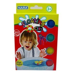 Obrazek Plastelina pływająca 4 kolory NARA
