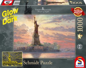 Obrazek Puzzle 1000 Thomas Kinkade Statua Wolności / Nowy Jork (świecą w ciemności)