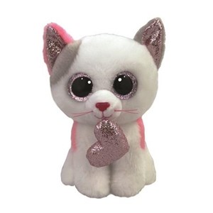 Obrazek Beanie Boos Milena - biały kot z sercem 15cm