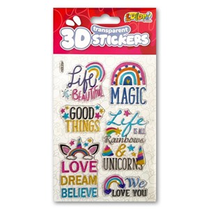 Obrazek Naklejki 3D Transparent Motivation Quost