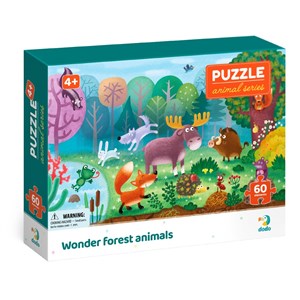 Obrazek Puzzle 60 Biomy Zwierzęta leśne