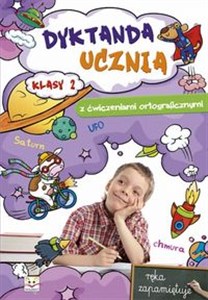 Obrazek Dyktanda ucznia z ćwiczeniami ortograficznymi klasa 2