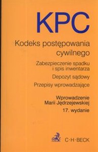 Bild von Kodeks postępowania cywilnego zabezpieczenie spadku i spis inwentarza depozyt sądowy przepisy wprowadzające