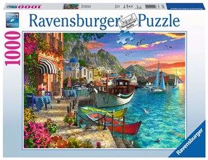 Obrazek Puzzle Greckie nabrzeże 1000