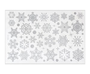 Bild von Naklejki samoprzylepne Śnieżynk brokatowe srebrne