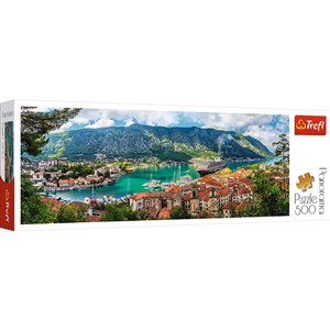 Bild von Puzzle Panorama Kotor, Czarnogóra 500