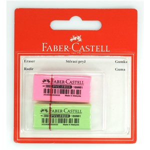 Obrazek Gumka Faber-Castell neonowa mała 2 sztuki blister