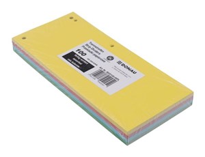 Obrazek Przekładki A4 DONAU karton 235x105mm 100 szt.mix kolorów