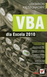 Obrazek VBA dla Excela 2010 Leksykon kieszonkowy