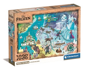 Bild von Puzzle 1000 Compact Disney Maps Frozen