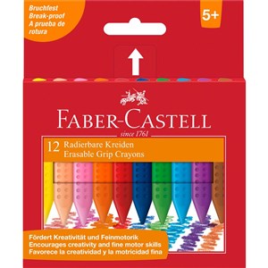 Obrazek Kredki Grip Trójkątne Woskowe 12 Kol. Op. Karton Faber-Castell