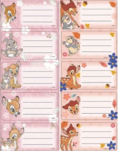 Bild von Naklejki na zeszyty Bambi