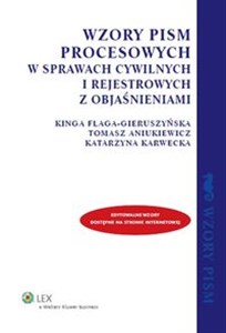 Obrazek Wzory pism procesowych w sprawach cywilnych i rejestrowych z objaśnieniami