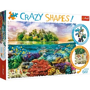 Obrazek Puzzle Crazy Shapes 600 Tropikalna wyspa