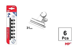 Bild von Klipsy biurowe metalowe srebrne 31mm 6szt