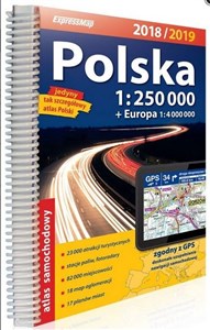 Bild von Atlas samochodowy Polska 1:250 000 2018/2019