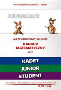 Obrazek Matematyka z wesołym kangurem Suplement 2020 Kadet/Junior/Student
