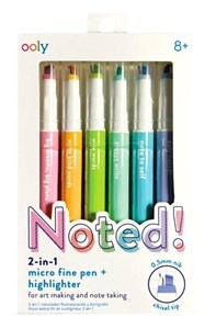 Obrazek Cienkopisy z zakreślaczami 2w1 Noted!