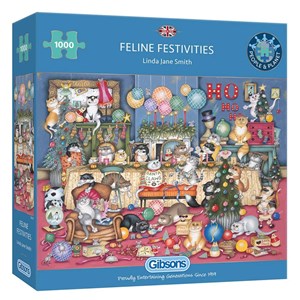 Obrazek Puzzle 1000 Kocie Boże Narodzenie