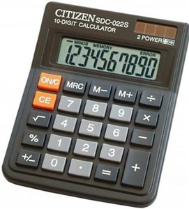 Obrazek Kalkulator biurowy CITIZEN SDC-022SR 10-cyfrowy, 120x87mm, czarny