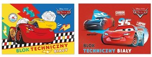 Obrazek Blok techniczny A4/10K biały Cars