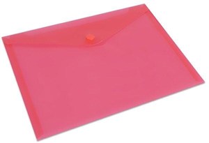 Obrazek Teczka koperta A4 na zatrzask PP czerwona