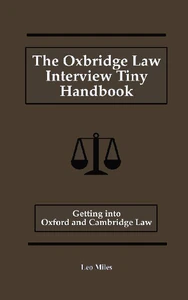 Obrazek MILES, L: OXBRIDGE LAW INTERVIEW TINY HANDBOOK