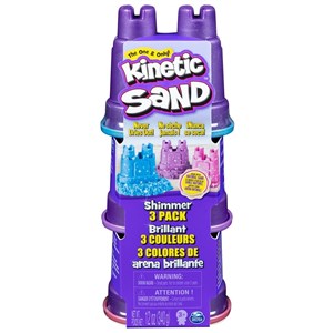Obrazek Kinetic Sand Zestaw błyszczący 3 kolory piasku