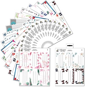 Obrazek Naklejki na zeszyt Moderno Fashion blister 3 szt.mix