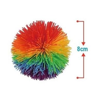 Obrazek Tęczowa włochata piłka 8cm