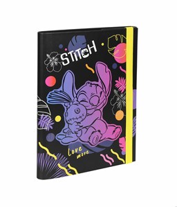 Bild von Teczka A5 przestrzenna tekturowa z gumką Disney Black wzór 2