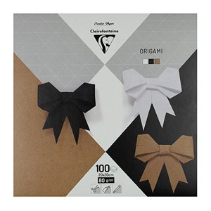 Bild von Papier origami 20x20 cm Neutralne mix 3 kolorów 100 arkuszy