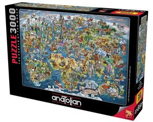 Obrazek Puzzle 3000 Mapa Świata