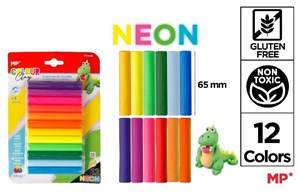 Bild von Plastelina 12 kolorów neon