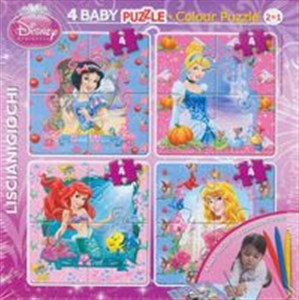 Bild von Puzzle Baby 4 Disney Księżniczki + mazaki mix