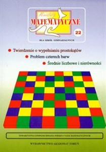 Bild von Miniatury matematyczne 22 Twierdzenie o wypełnianiu prostokątów, problem czterech barw, średnie liczbowe i nierówności Gimnazjum