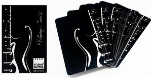 Obrazek Music Karty do gry czarne gitara talia 55 kart