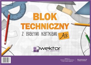 Obrazek Blok techniczny A3/10K biały (10szt)