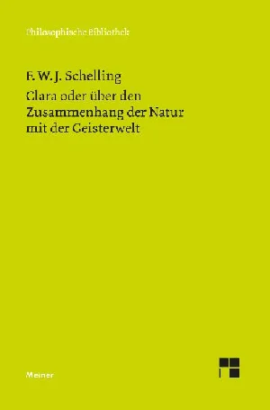 Obrazek SCHELLING, F: CLARA ODER ÜBER DEN ZUSAMMENHANG DER NATUR MIT