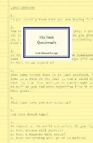 Bild von FRISCH, M: QUESTIONNAIRE