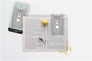 Obrazek Zakładka magnetyczna Kot szary