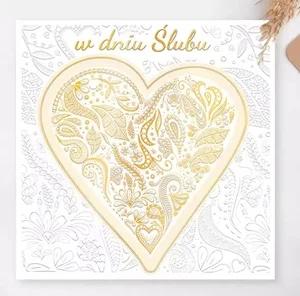 Obrazek Karnet KW Ślub SERCE PATTERN
