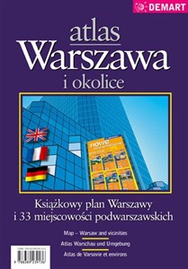 Obrazek Warszawa i okolice Atlas Książkowy plan Warszawy i 33 miejscowości podwarszawskich