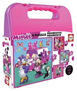 Obrazek Puzzle 12+16+20+25 Myszka Minnie/Daisy (walizka)