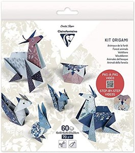 Obrazek Papier do origami Zwierzęta 3 formaty 60 arkuszy