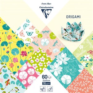 Obrazek Papier do origami 15x15 cm 60 arkuszy Water lilies